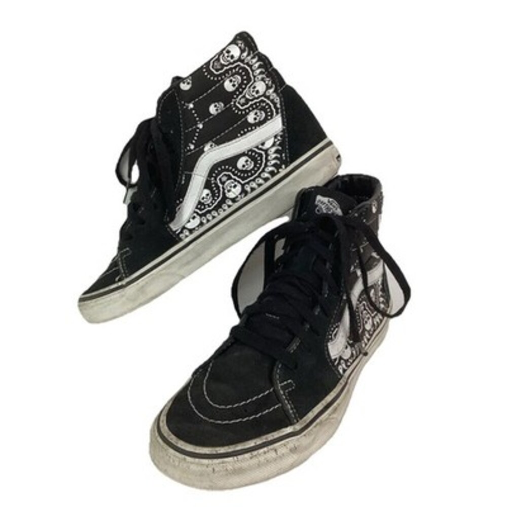 Vans OTW Sk8-Hi Skulls Bandana Women's Sz 7/Men's 5.5 - Black True White Sneaker